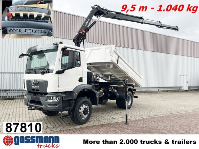 MAN TGM 18.320 4x4 BB CH mit Kran Hiab X-Hiduo - Самосвал, Автоманипулятор: фото 1 MAN TGM 18.320 4x4 BB CH mit Kran Hiab X-Hiduo - Самосвал, Автоманипулятор: фото 1