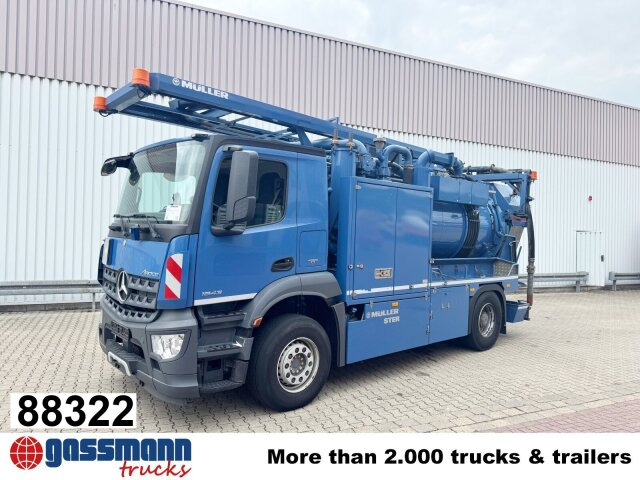 Mercedes-Benz Arocs 1843 L 4x2, Müller Canalmaster ca. 8m³, - Подметально-уборочная машина: фото 1 Mercedes-Benz Arocs 1843 L 4x2, Müller Canalmaster ca. 8m³, - Подметально-уборочная машина: фото 1