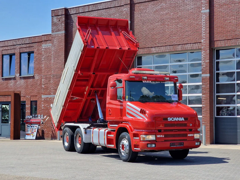 Scania T124-420 6x4 - Tipper - Retarder - Full steel - HUB Reduction - Manual gearbox - Самосвал: фото 1 Scania T124-420 6x4 - Tipper - Retarder - Full steel - HUB Reduction - Manual gearbox - Самосвал: фото 1