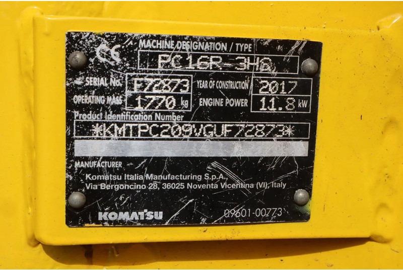 Мини-экскаватор Komatsu PC16 R-3HS | 3X BUCKET | QUICK COUPLER | SWING BOOM: фото 19