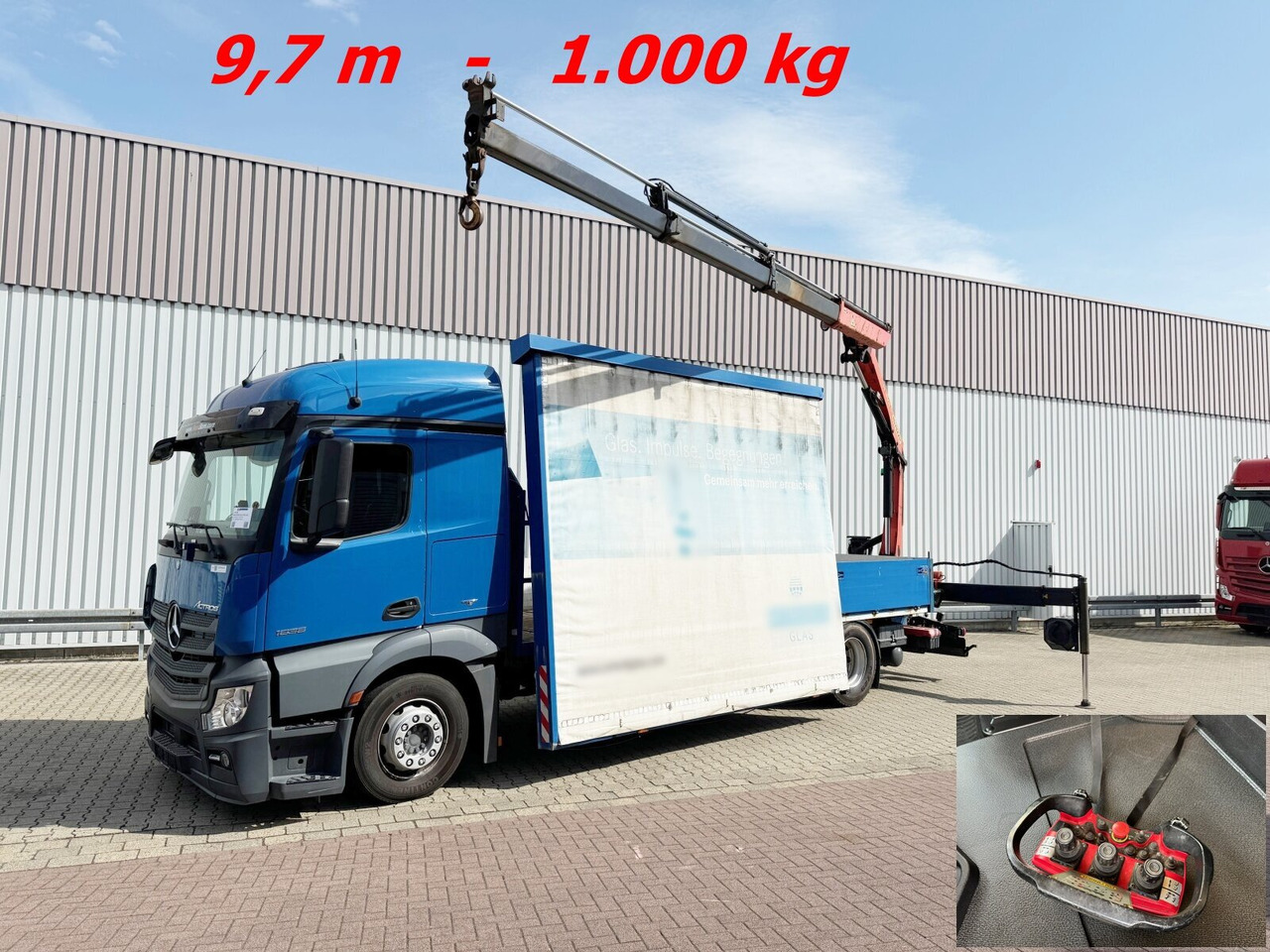 Mercedes-Benz Actros 1836 L 4x2 Actros 1836 L 4x2, Glastransporter, Heckkran Palfinger Pk 12002-EH, Funk - Автоманипулятор: фото 1 Mercedes-Benz Actros 1836 L 4x2 Actros 1836 L 4x2, Glastransporter, Heckkran Palfinger Pk 12002-EH, Funk - Автоманипулятор: фото 1