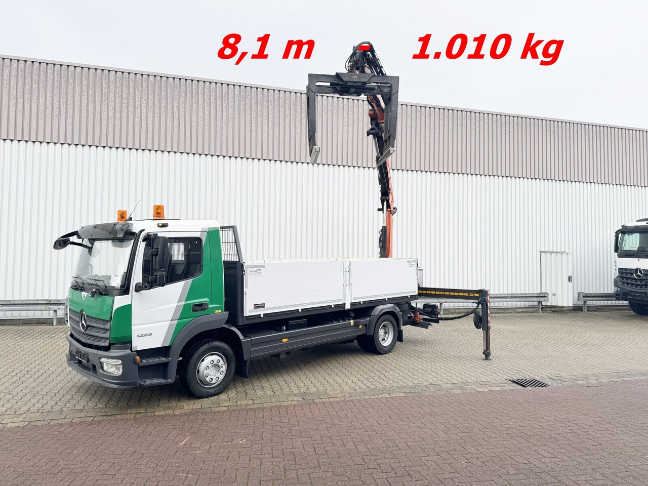 Mercedes-Benz Atego 1223 L 4x2 Atego 1223 L 4x2 mit Heckkran Atlas 88.3-A2L, Funk - Автоманипулятор, Грузовик бортовой/ Платформа: фото 1 Mercedes-Benz Atego 1223 L 4x2 Atego 1223 L 4x2 mit Heckkran Atlas 88.3-A2L, Funk - Автоманипулятор, Грузовик бортовой/ Платформа: фото 1