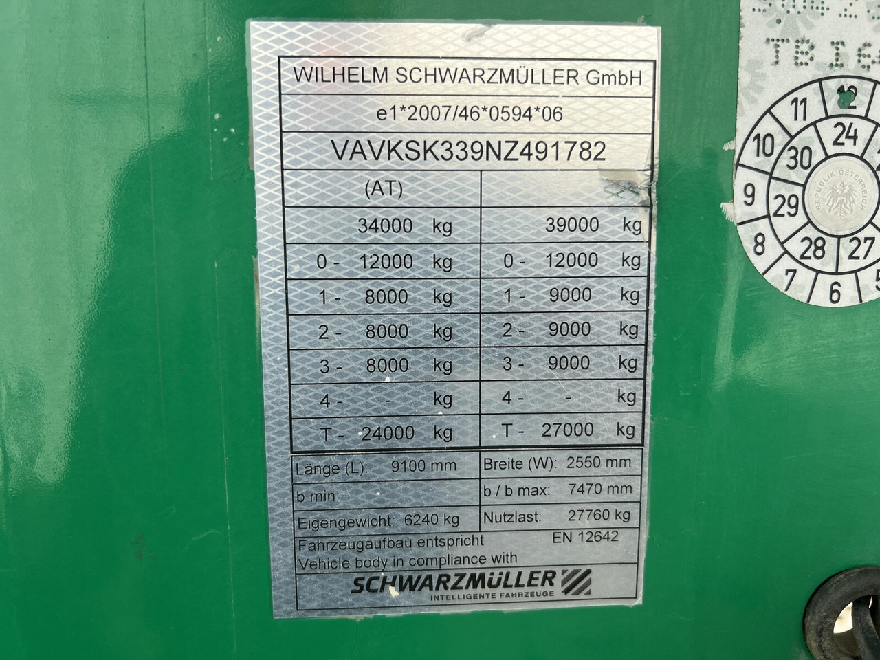 Полуприцеп Schwarzmüller K-Serie Kippauflieger K-Serie Kippauflieger, Hardoxmulde ca. 25m³, 2x Liftachse: фото 11