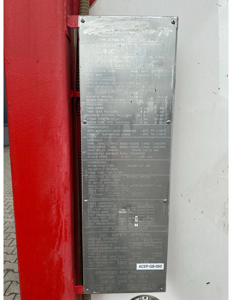 Резервуар для хранения для транспортировки химикатов CIMC 20FT ISO, 25.080L/1-COMP/3 BAFFELS/4 manholes, ADR valid until 08/2027: фото 10