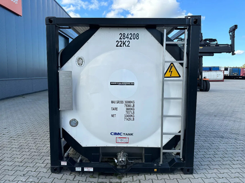 Новый Резервуар для хранения CIMC NEW / UNUSED,  for  FOOD STUFF or CHEMICAL, 20FT ISO,  25.030L, L4BN, UN Portable, T11, test: 1-2027: фото 6