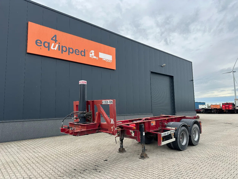 Полуприцеп-контейнеровоз/ Сменный кузов Van Hool 2 AXLE 20FT TIPPING-CHASSIS, TWIN-TIRES, BPW + DRUM, ALCOA: фото 1