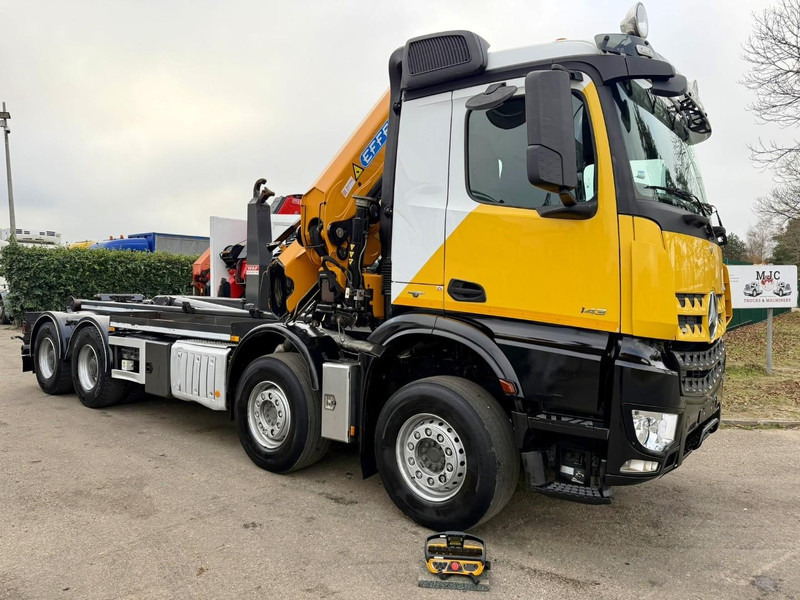 Mercedes-Benz AROCS 4143 8X4 WAF HOOKLIFT + CRANE EFFER 395 4S + ROTATOR + RADIO - 5/6 F - BE TRUCK - VERY NICE CONDITION - Крюковой мультилифт, Автоманипулятор: фото 2 Mercedes-Benz AROCS 4143 8X4 WAF HOOKLIFT + CRANE EFFER 395 4S + ROTATOR + RADIO - 5/6 F - BE TRUCK - VERY NICE CONDITION - Крюковой мультилифт, Автоманипулятор: фото 2