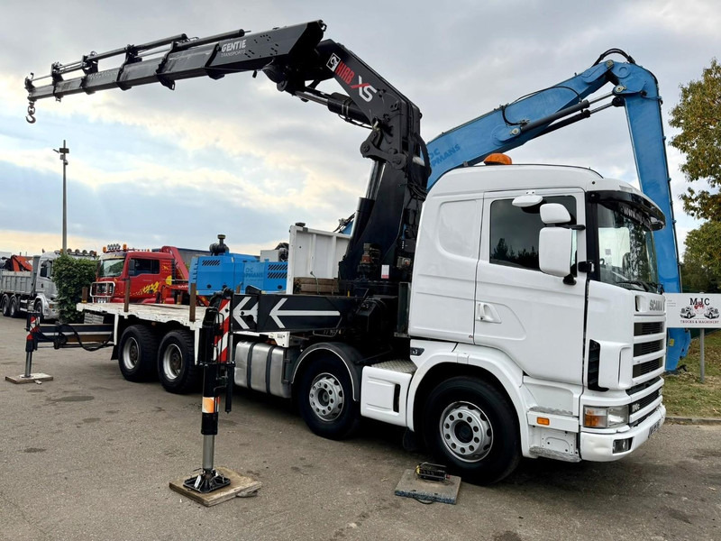 Scania 114C-380 8x4 + CRANE HIAB 700 E-5 - PLATFORM 6m80 + TWISTLOCKS - MANUAL - RETARDER - STEEL SPRING / BIG AXLE HUB REDUCTION - AP ACHSEN - Автоманипулятор: фото 1 Scania 114C-380 8x4 + CRANE HIAB 700 E-5 - PLATFORM 6m80 + TWISTLOCKS - MANUAL - RETARDER - STEEL SPRING / BIG AXLE HUB REDUCTION - AP ACHSEN - Автоманипулятор: фото 1