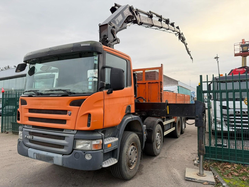Scania P420 8X4 PRITSCHE + (25m) KRAN HIAB 422 E-5 HIPRO + JIB 100X-4 - RETARDER - *284.000km* - MANUAL - STEEL SPRING - EURO 3 - BE TRUCK - Грузовик бортовой/ Платформа, Автоманипулятор: фото 4 Scania P420 8X4 PRITSCHE + (25m) KRAN HIAB 422 E-5 HIPRO + JIB 100X-4 - RETARDER - *284.000km* - MANUAL - STEEL SPRING - EURO 3 - BE TRUCK - Грузовик бортовой/ Платформа, Автоманипулятор: фото 4