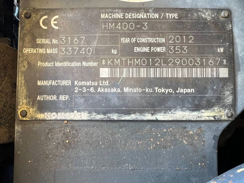 Сочленённый самосвал Komatsu HM400-3: фото 8