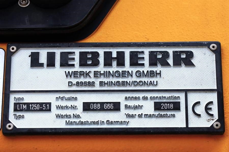 Вседорожный кран Liebherr LTM1250-5.1 Dutch Registration, Paragraph 70, 10x6: фото 8