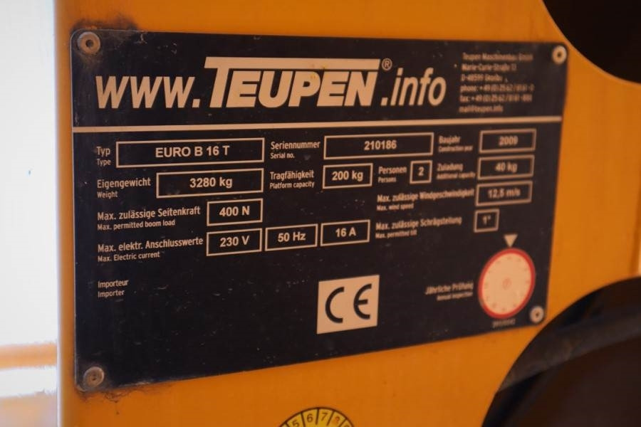 Teupen EURO B16T Driving Licence B/3, Diesel, 16m Working  - Грузовик с подъемником: фото 5 Teupen EURO B16T Driving Licence B/3, Diesel, 16m Working  - Грузовик с подъемником: фото 5