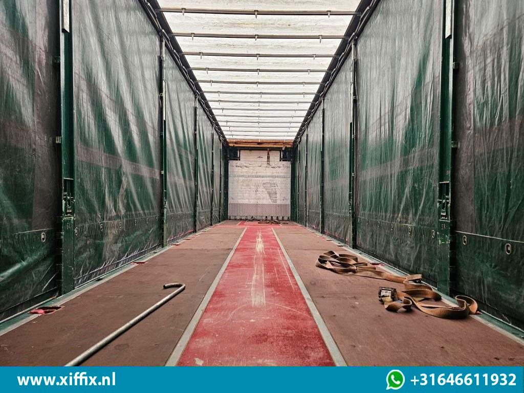 Полуприцеп бортовой/ Платформа Meusburger 3-ass. Vlakke dubbel 2x uitschuifbare oplegger met huifopbouw / 3x ge: фото 12