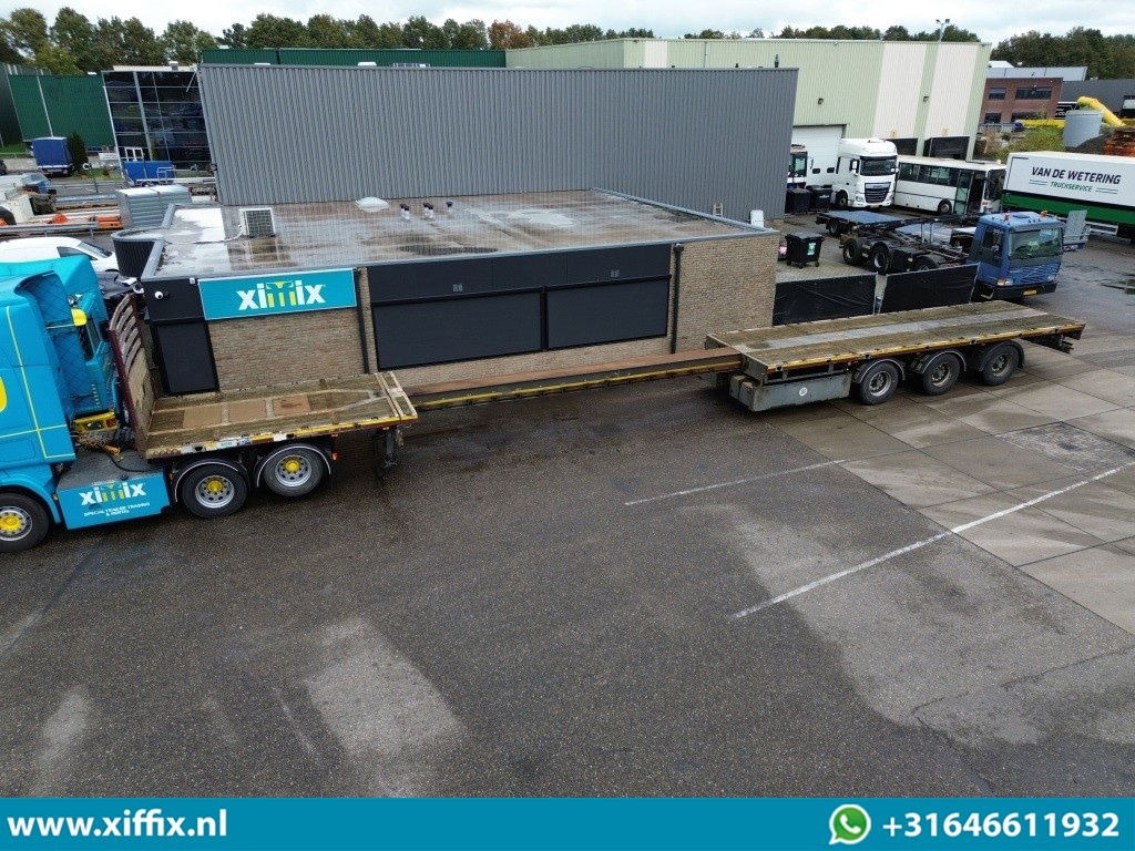 Meusburger 3-ass. Vlakke uitschuifbare oplegger / 3x gestuurd - Полуприцеп бортовой/ Платформа: фото 1 Meusburger 3-ass. Vlakke uitschuifbare oplegger / 3x gestuurd - Полуприцеп бортовой/ Платформа: фото 1