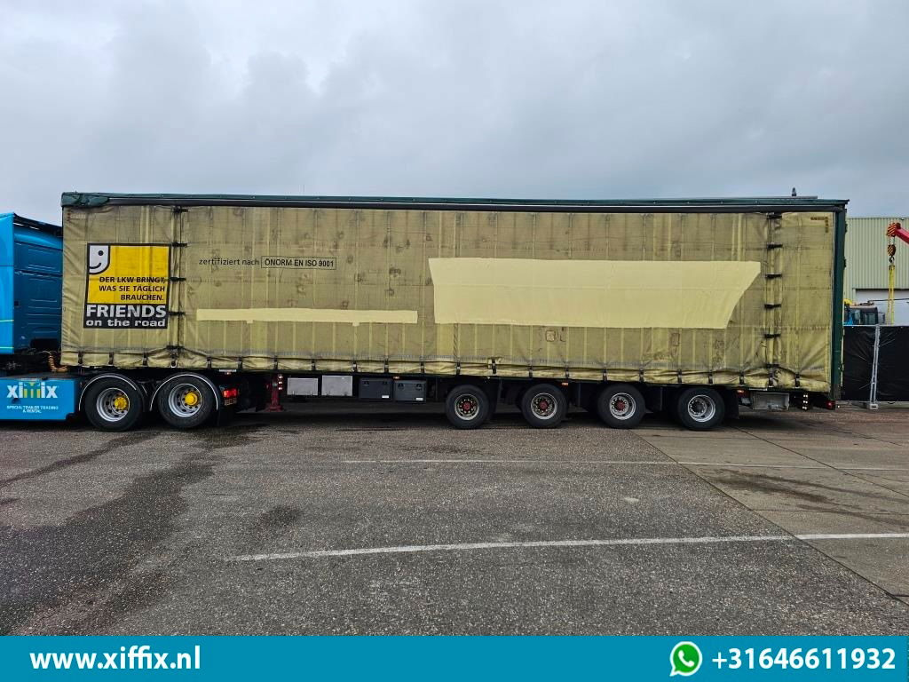 Полуприцеп бортовой/ Платформа Meusburger 4-ass. Vlakke Mega oplegger met elektrische huifopbouw / 2x naloop ge: фото 13