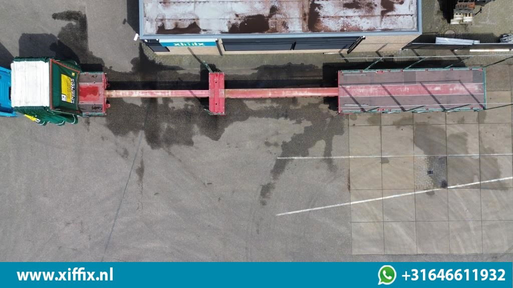 Meusburger TE Huur 3-ass. Vlakke dubbel 2x uitschuifbare oplegger met huifopbouw / 3x gestuurd - Полуприцеп бортовой/ Платформа: фото 5 Meusburger TE Huur 3-ass. Vlakke dubbel 2x uitschuifbare oplegger met huifopbouw / 3x gestuurd - Полуприцеп бортовой/ Платформа: фото 5