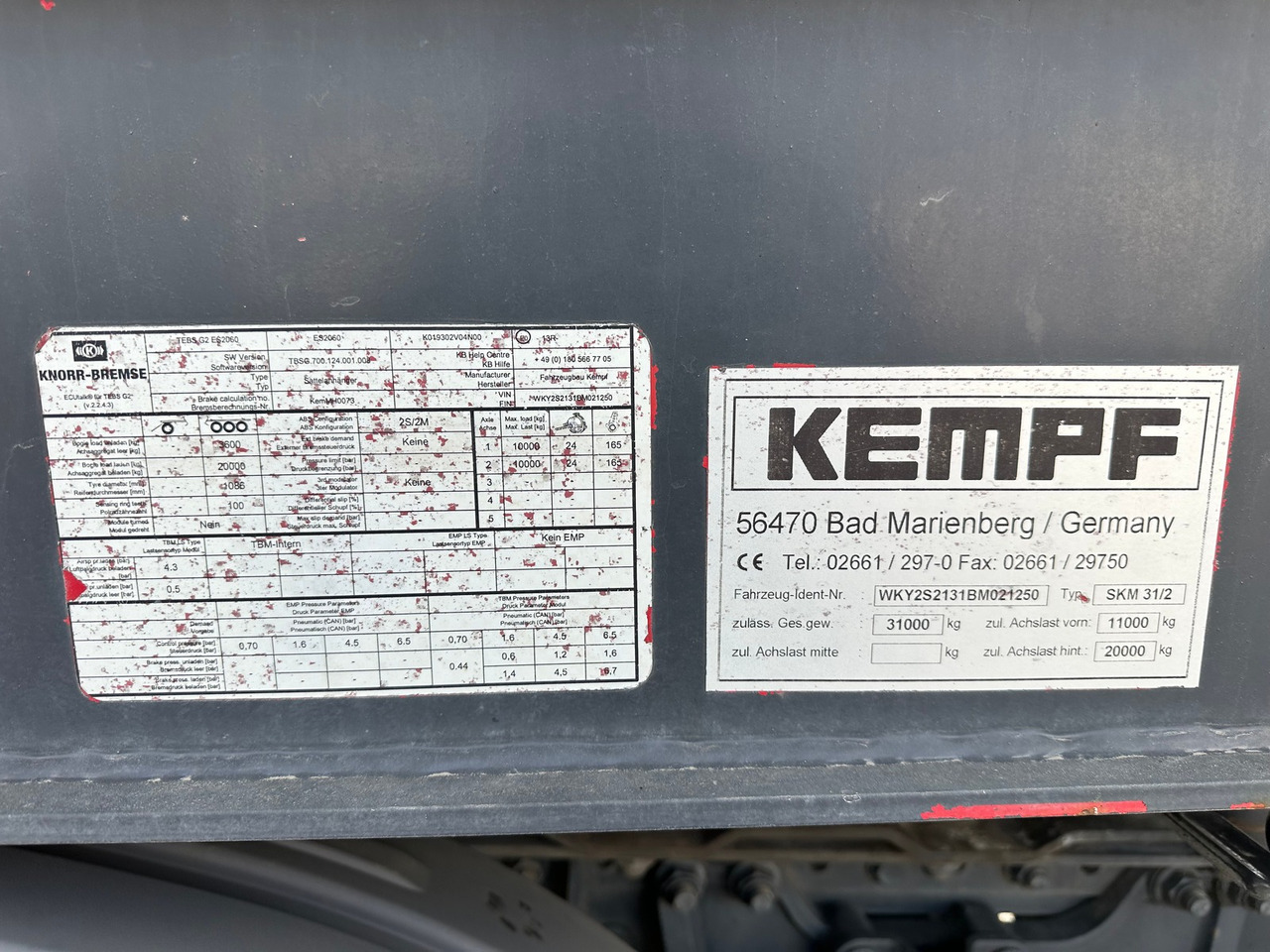 KEMPF SKM 32/1 AB MFK - Самосвальный полуприцеп: фото 3 KEMPF SKM 32/1 AB MFK - Самосвальный полуприцеп: фото 3