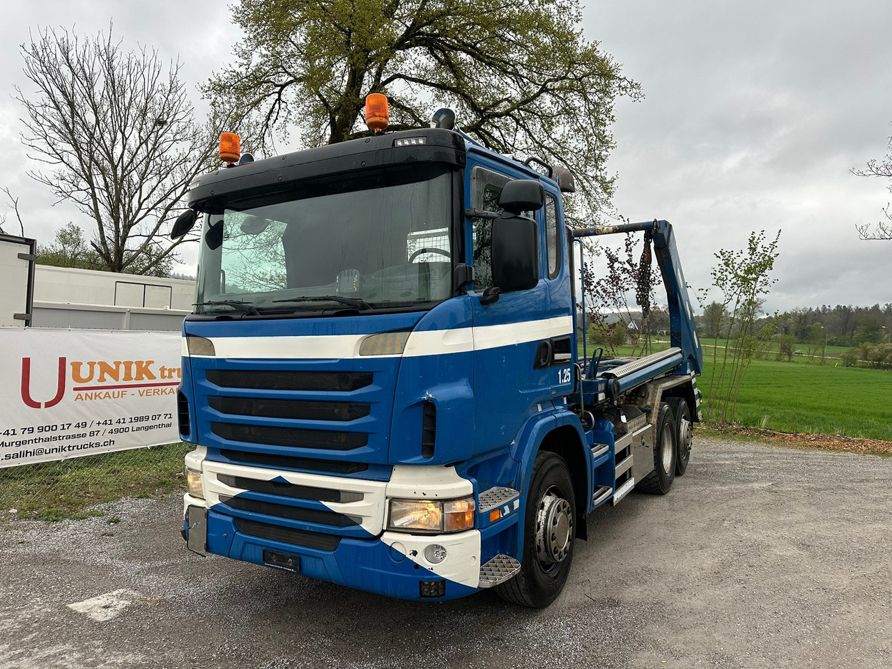 SCANIA G440 6x2 Wechselsistem asphalt thermo - Портальный бункеровоз: фото 1 SCANIA G440 6x2 Wechselsistem asphalt thermo - Портальный бункеровоз: фото 1
