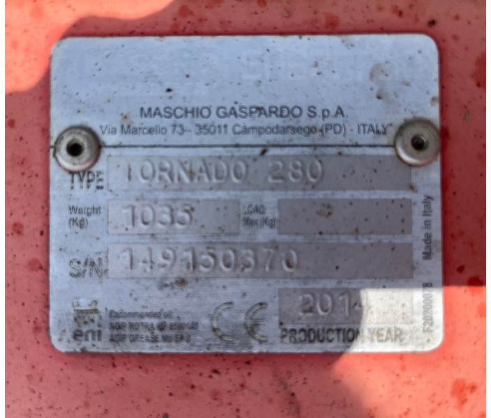 Maschio Tornado 280 - Косилка-измельчитель: фото 5 Maschio Tornado 280 - Косилка-измельчитель: фото 5