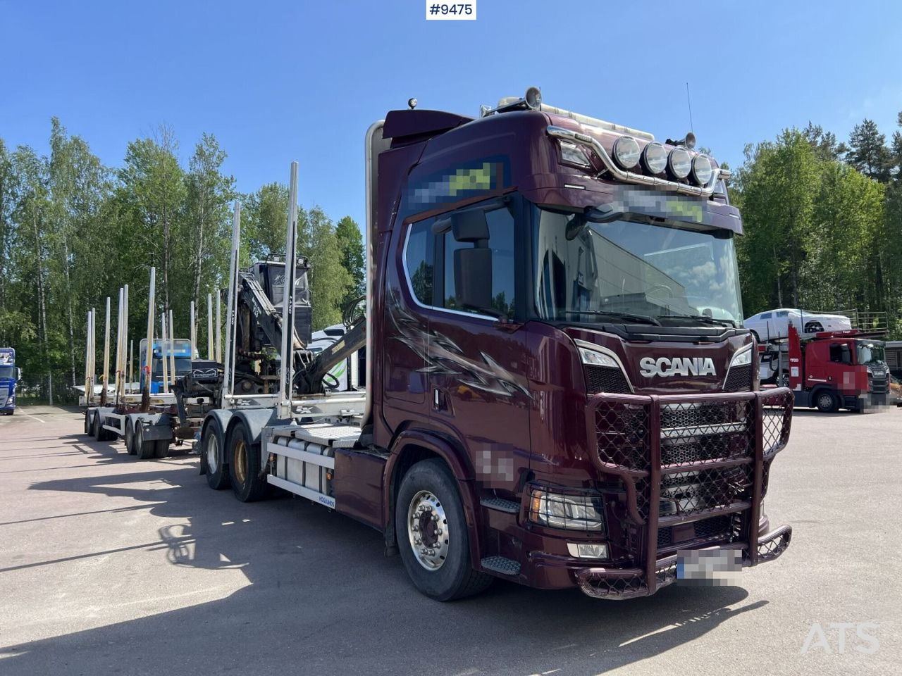 Scania R580 Logging truck with crane and trailer - Лесовоз: фото 1 Scania R580 Logging truck with crane and trailer - Лесовоз: фото 1