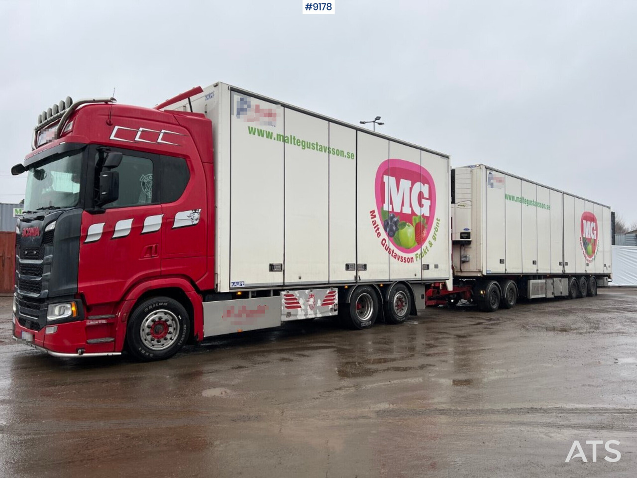 Scania refrigerated truck with trailer double units and dolly - Рефрижератор: фото 1 Scania refrigerated truck with trailer double units and dolly - Рефрижератор: фото 1