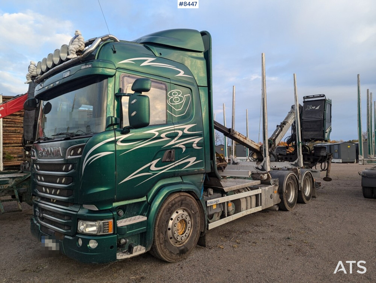 Timber Truck Scania R580 6X4 with crane and wagon - Лесовоз: фото 1 Timber Truck Scania R580 6X4 with crane and wagon - Лесовоз: фото 1