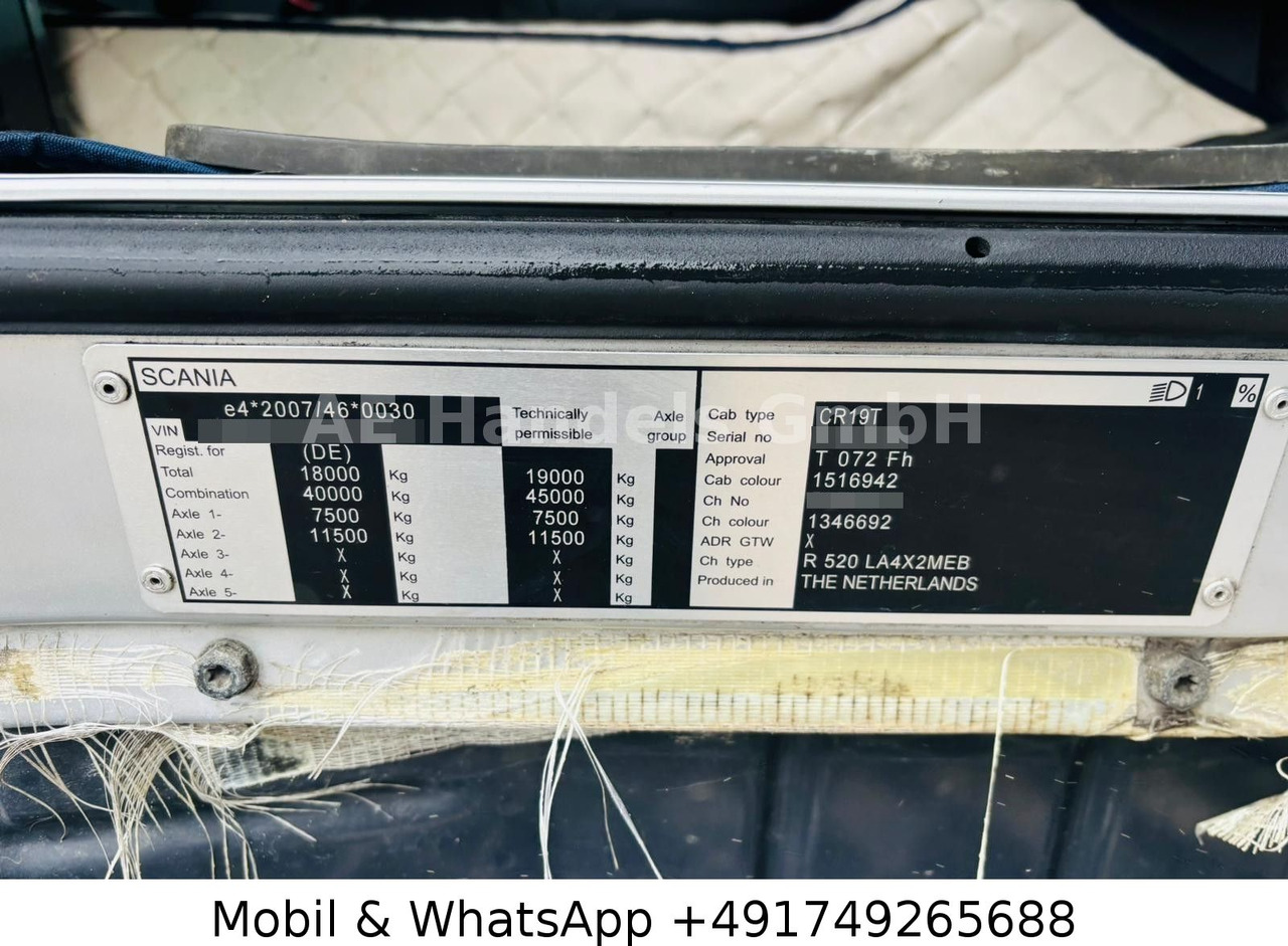 Scania R520 V8 TopLine LL Low *Retarder/Hubsattel/ACC в лизинг Scania R520 V8 TopLine LL Low *Retarder/Hubsattel/ACC: фото 13