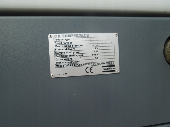 ATLAS COPCO GA37 - Воздушный компрессор: фото 4 ATLAS COPCO GA37 - Воздушный компрессор: фото 4