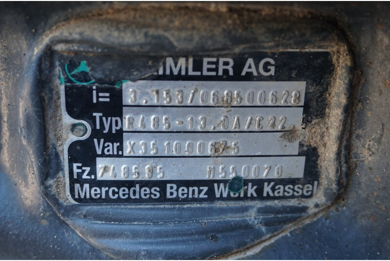 Mercedes-Benz R485-13A/C22.5 41/13 I=3.154 - Задняя ось для Грузовиков: фото 3 Mercedes-Benz R485-13A/C22.5 41/13 I=3.154 - Задняя ось для Грузовиков: фото 3