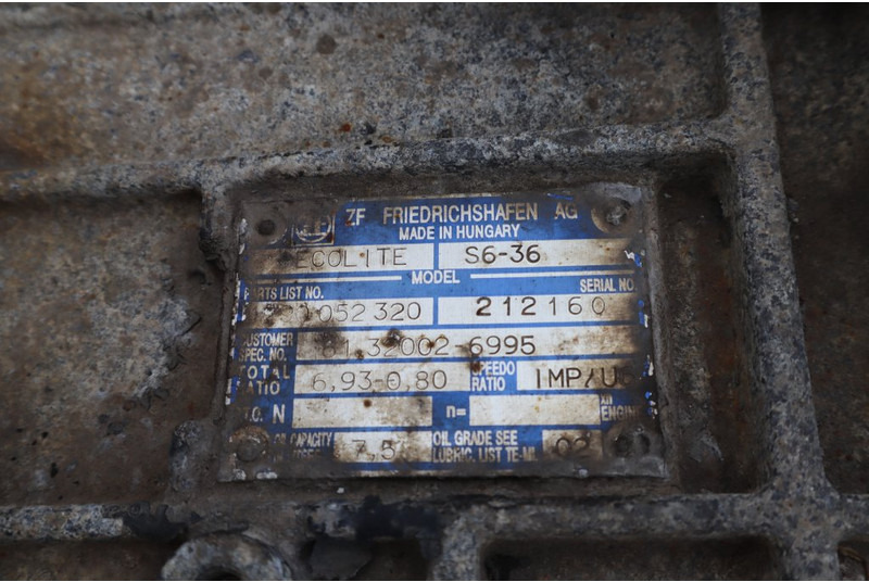 ZF S6-36 - Коробка передач для Грузовиков: фото 5 ZF S6-36 - Коробка передач для Грузовиков: фото 5