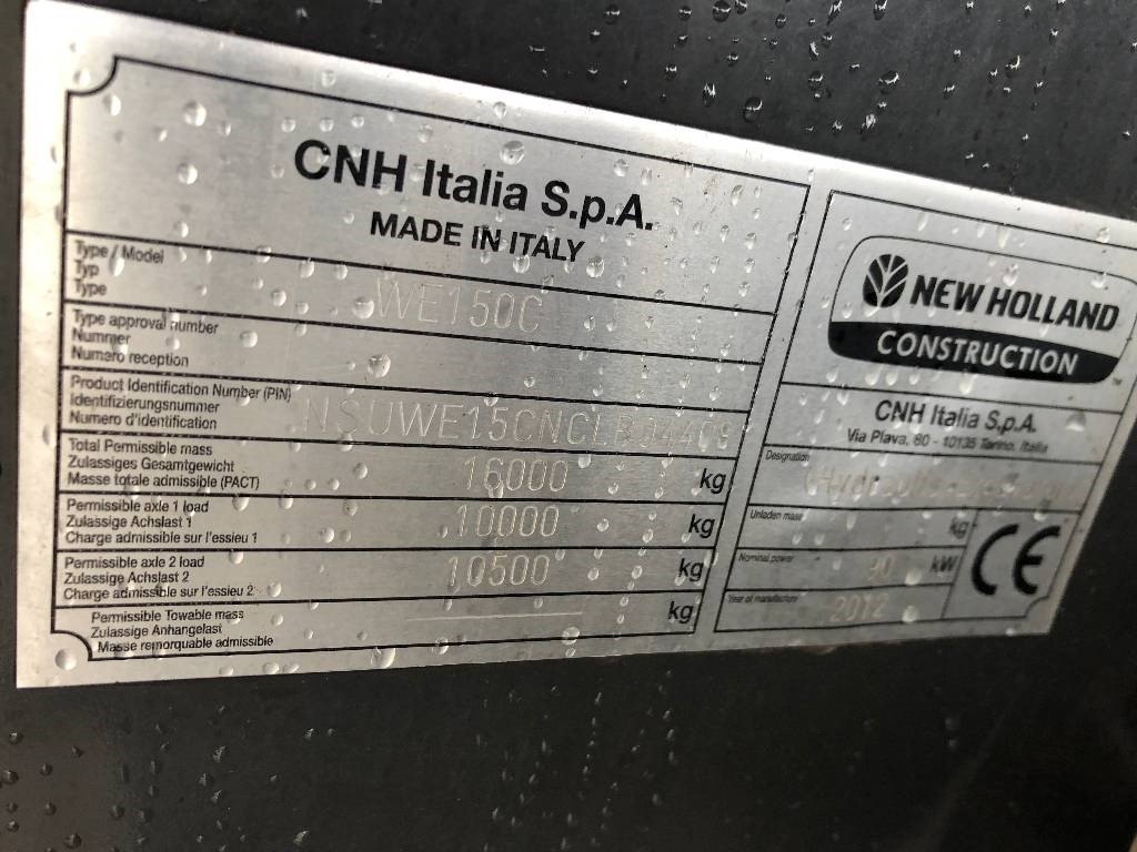 New Holland WE 150C Dismantled: only spare parts - Колёсный экскаватор: фото 3 New Holland WE 150C Dismantled: only spare parts - Колёсный экскаватор: фото 3