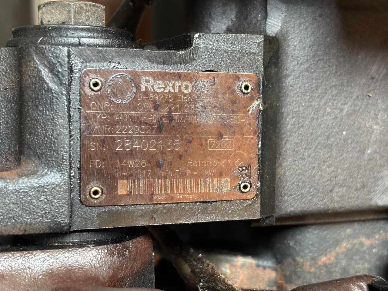 Claas AXION 830 CMATIC Pompa Jazdy Autopower REXROTH A40CTI045 10ML06Z600SAE00-S - Трансмиссия для Сельскохозяйственной техники: фото 5 Claas AXION 830 CMATIC Pompa Jazdy Autopower REXROTH A40CTI045 10ML06Z600SAE00-S - Трансмиссия для Сельскохозяйственной техники: фото 5