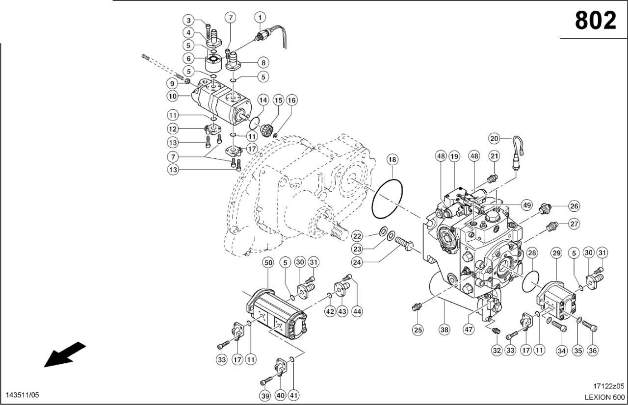 Claas Lexion 600 PODWÓJNA POMPA 0007719750 (Pompy hydrauliczne) - Гидравлический насос для Сельскохозяйственной техники: фото 1 Claas Lexion 600 PODWÓJNA POMPA 0007719750 (Pompy hydrauliczne) - Гидравлический насос для Сельскохозяйственной техники: фото 1