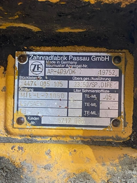 ZF 4474 452 100 , ZP 111 66640 - Ось и запчасти для Сельскохозяйственной техники: фото 5 ZF 4474 452 100 , ZP 111 66640 - Ось и запчасти для Сельскохозяйственной техники: фото 5