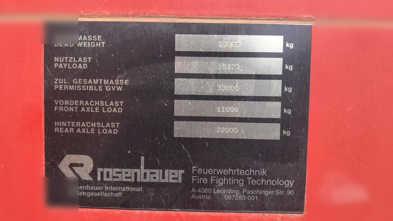 1995 ROSENBAUER FOX - Пожарная машина: фото 3 1995 ROSENBAUER FOX - Пожарная машина: фото 3