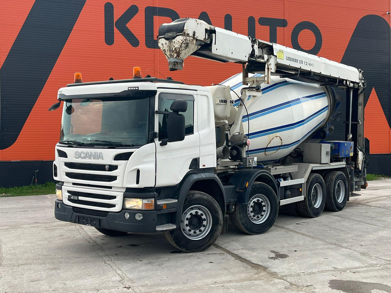 Scania P 410 8x4 LIEBHERR 9 m3 + CONVEYOR / FULL STEEL - Автобетоносмеситель: фото 1 Scania P 410 8x4 LIEBHERR 9 m3 + CONVEYOR / FULL STEEL - Автобетоносмеситель: фото 1
