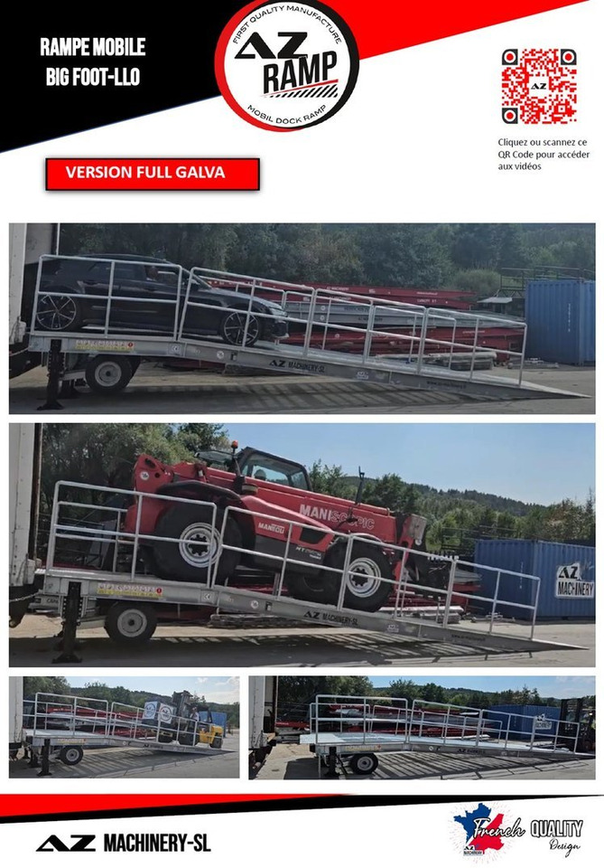 Large Mobile dock ramp, uncouplable AZ RAMP - KING VERSION, BIG FOOT L20 T-INOX - Погрузочная рампа: фото 3 Large Mobile dock ramp, uncouplable AZ RAMP - KING VERSION, BIG FOOT L20 T-INOX - Погрузочная рампа: фото 3