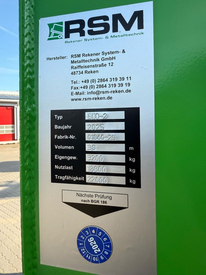 Прицеп-контейнеровоз/ Сменный кузов RSM Abrollcontainer 38m³ mit hydr. Heckklappe: фото 15 Прицеп-контейнеровоз/ Сменный кузов RSM Abrollcontainer 38m³ mit hydr. Heckklappe: фото 15