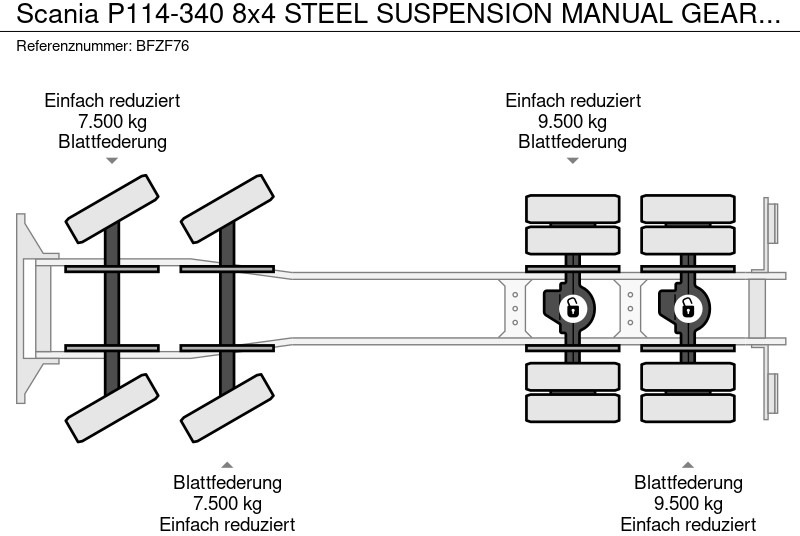 Грузовик-шасси Scania P114-340 8x4 STEEL SUSPENSION MANUAL GEARBOX HOLLAND TRUCK: фото 14