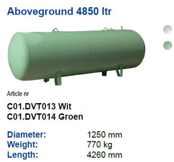 De Visser Propaan/Butaan LPG tank 4850 L (2,43 ton) Gastank, Gas, Gaz, LPG, GPL, Propane, Butane Ø 1250 including tank fittings - Топливный бак: фото 4 De Visser Propaan/Butaan LPG tank 4850 L (2,43 ton) Gastank, Gas, Gaz, LPG, GPL, Propane, Butane Ø 1250 including tank fittings - Топливный бак: фото 4