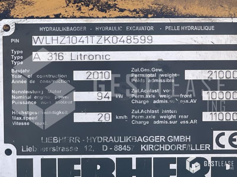 Колёсный экскаватор Liebherr A316: фото 9 Колёсный экскаватор Liebherr A316: фото 9