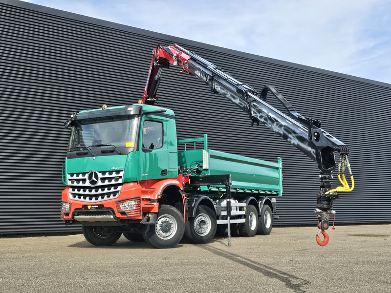 Mercedes-Benz AROCS 4145 / 8X6 / TIPPER + HMF CRANE - Самосвал, Автоманипулятор: фото 2 Mercedes-Benz AROCS 4145 / 8X6 / TIPPER + HMF CRANE - Самосвал, Автоманипулятор: фото 2
