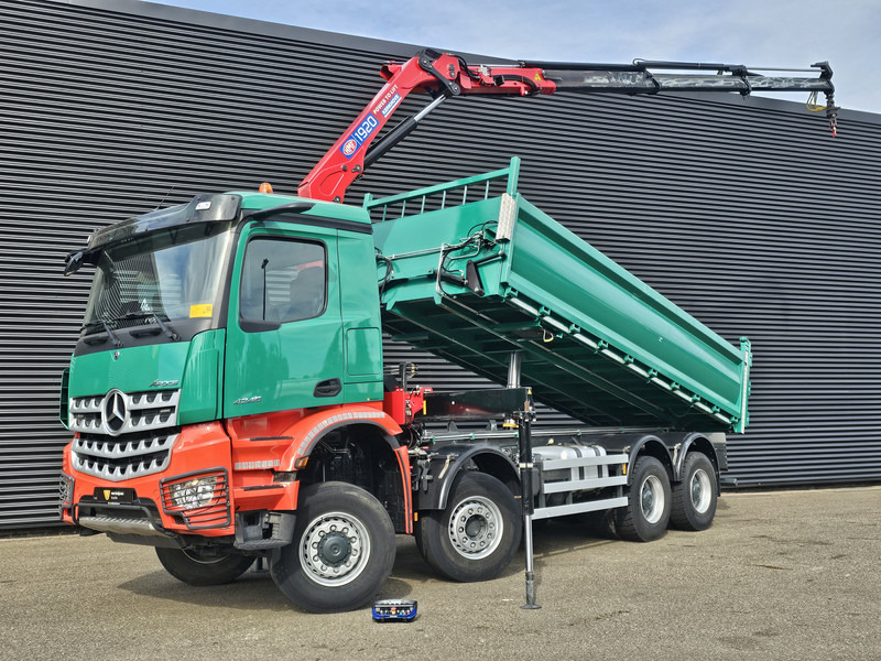 Mercedes-Benz AROCS 4145 / 8X6 / TIPPER + HMF CRANE - Самосвал, Автоманипулятор: фото 1 Mercedes-Benz AROCS 4145 / 8X6 / TIPPER + HMF CRANE - Самосвал, Автоманипулятор: фото 1