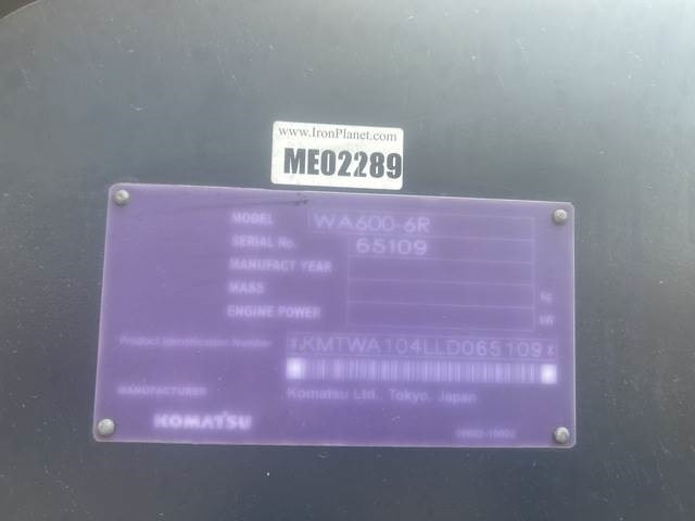 Komatsu WA600-6R - Колёсный погрузчик: фото 5 Komatsu WA600-6R - Колёсный погрузчик: фото 5