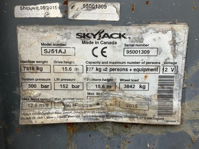 SkyJack SJ51AJ - Коленчатый подъемник: фото 5 SkyJack SJ51AJ - Коленчатый подъемник: фото 5