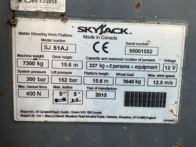 SkyJack SJ51AJ - Коленчатый подъемник: фото 5 SkyJack SJ51AJ - Коленчатый подъемник: фото 5