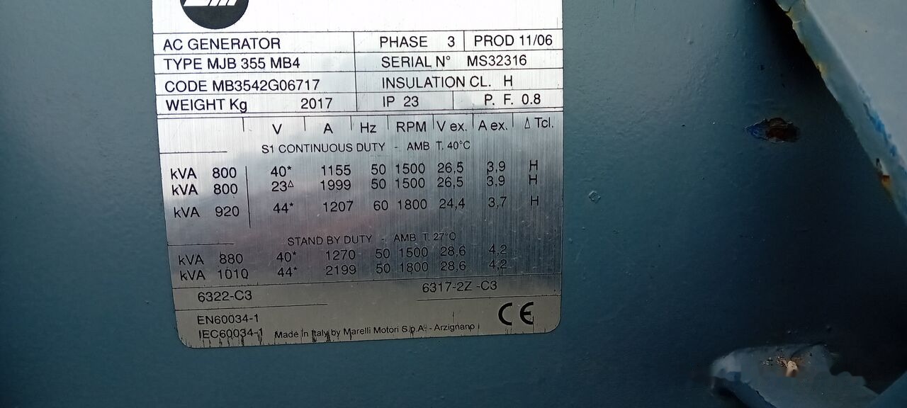 MAN Agregat Prądotwórczy Generator Stamford MAN DIESEL 640 kw 800 - Электрогенератор: фото 5 MAN Agregat Prądotwórczy Generator Stamford MAN DIESEL 640 kw 800 - Электрогенератор: фото 5