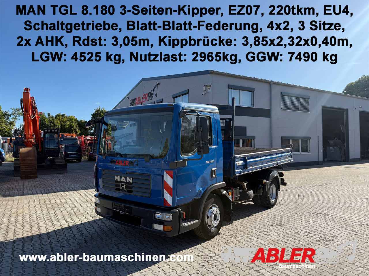 MAN TGL 8.180 3-Seiten-Kipper 2x AHK - Самосвал: фото 1 MAN TGL 8.180 3-Seiten-Kipper 2x AHK - Самосвал: фото 1