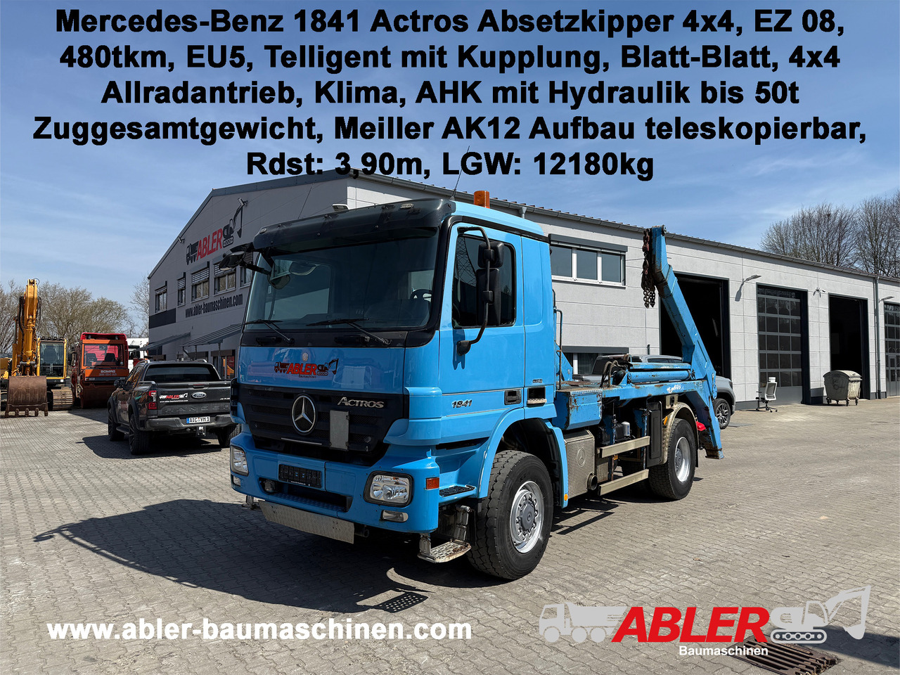 Mercedes-Benz 1841 Actros MP2 Absetzkipper 4x4 Allrad Klima - Портальный бункеровоз: фото 1 Mercedes-Benz 1841 Actros MP2 Absetzkipper 4x4 Allrad Klima - Портальный бункеровоз: фото 1