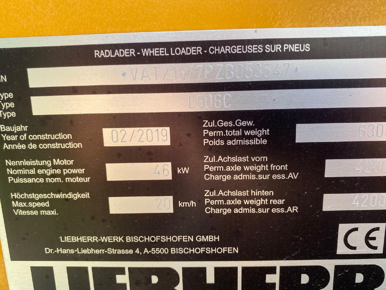 Колёсный погрузчик Liebherr L 506: фото 9